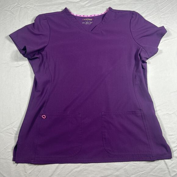 Heart Soul ( HeartSoul ) Scrub TOP - Size XL - Extra Large - Purple - - Picture 1 of 8